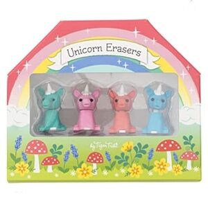 Schylling Tiger Tribe Small Multicolor Unicorn Erasers, Arts & Crafts Kit 61409